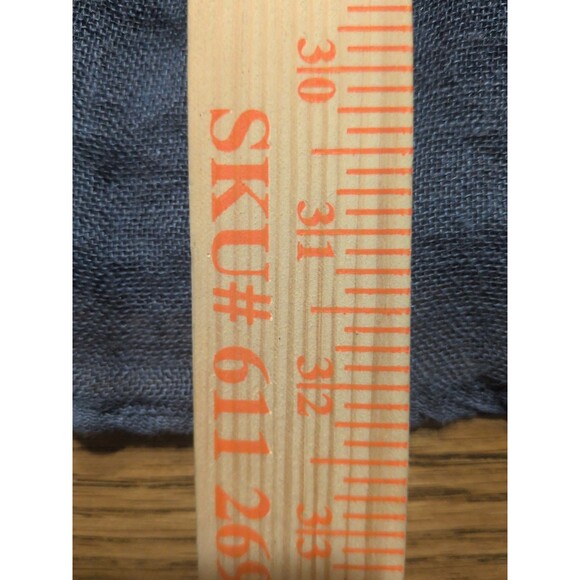 Dolma Top LG 100% Gauzy Linen Shirt Dress Tunic French Blue Coastal Chic - Picture 12 of 13